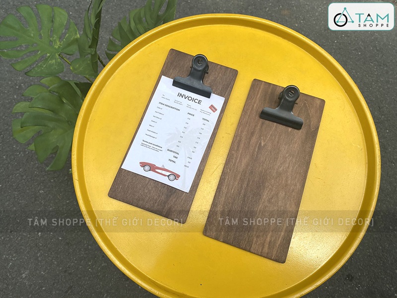 Bìa kẹp Bill gỗ giấy A6 [Dày dặn - Chuẩn đẹp] BIAKEP-02